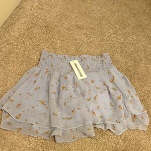 Urban Outfitters Floral Skirt in Soft Blue